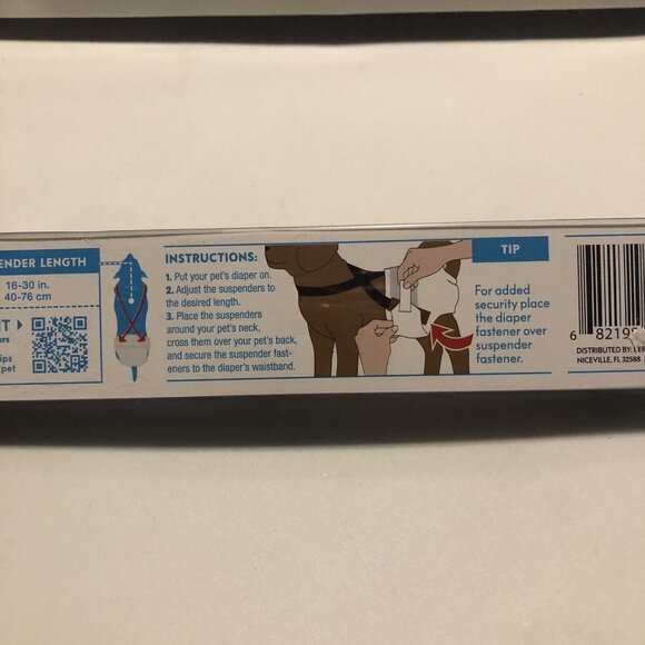 Paw Inspired Dog Diaper Suspenders Washable and Disposable Dog Diapers on Sz S-M - Picture 7 of 8